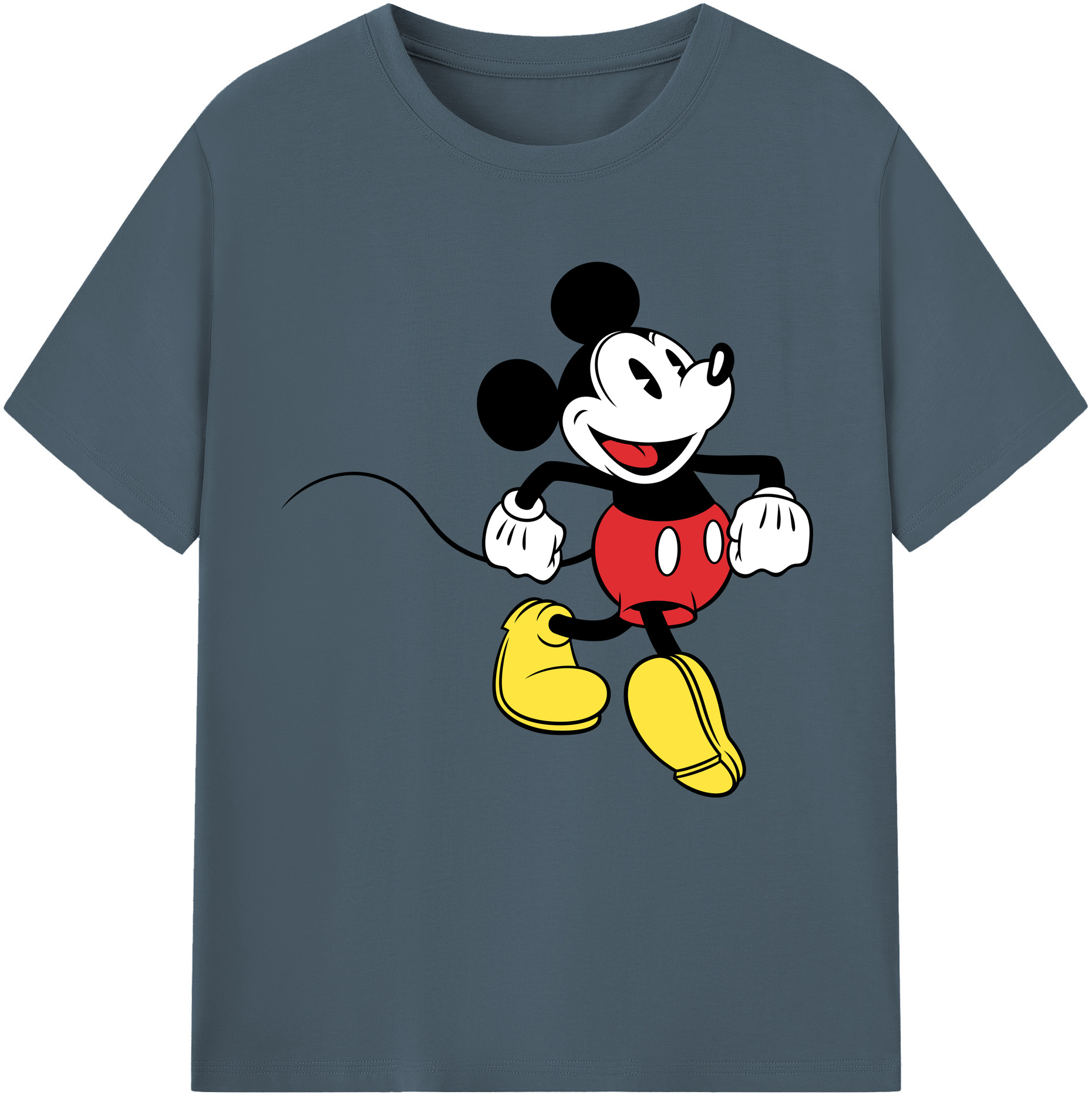 （画像用） ミッキーマウス Mickey Mouse 綿100％半袖Tシャツ（フロントプリント）